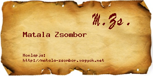 Matala Zsombor névjegykártya
