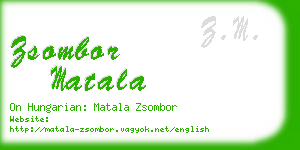 zsombor matala business card